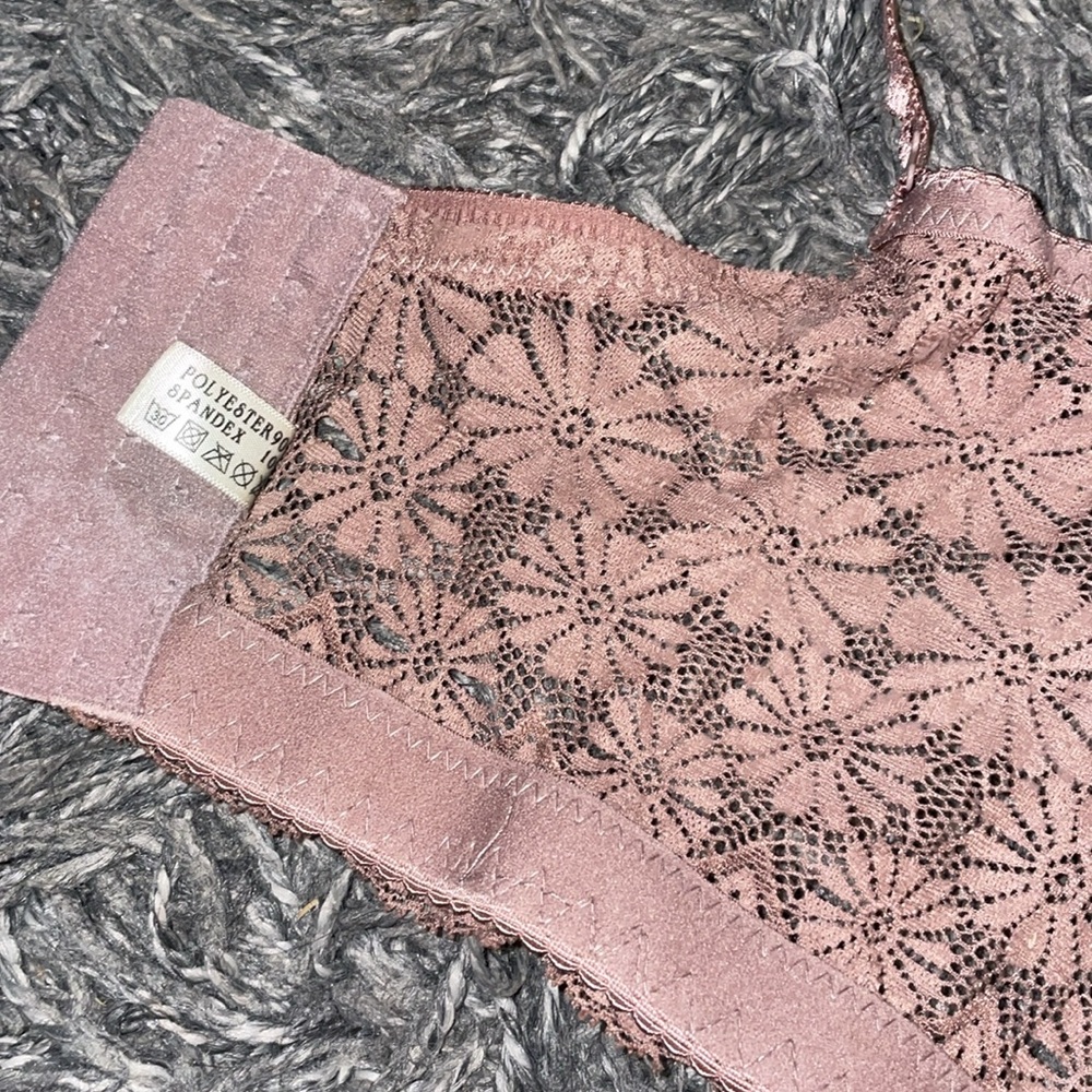 Brown lingerie floral bra corset size 34B - Picture 14 of 15